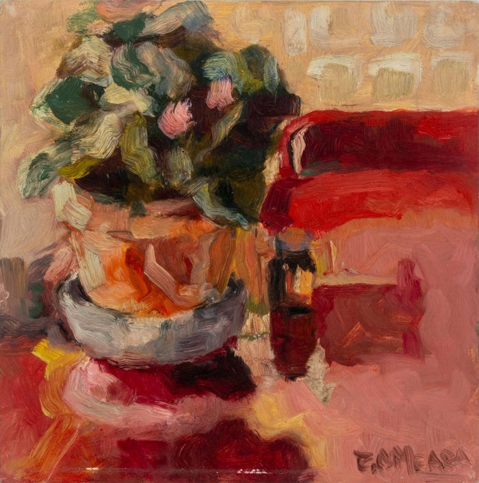 Robert O'Meara Still Life of Flowers Oil on Board