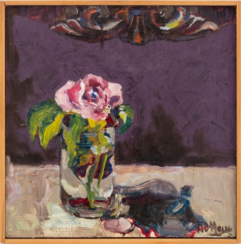 Robert O'Meara Still Life of Flower Oil on Board