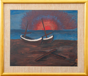 20th Century School Boats at Sunset Acrylic (9805584171315)