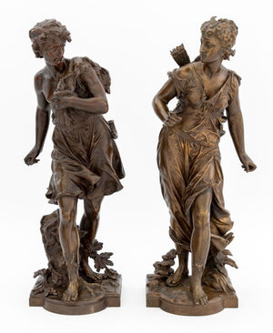 Auguste Moreau "Actaeon & Artemis" Bronzes, 2 (9802982981939)