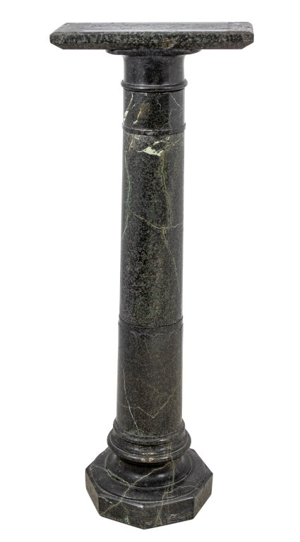 Victorian Green Serpentine Pedestal