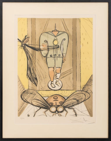 Salvador Dali Headless Man and Fly Lithograph