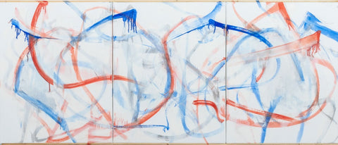 Robert O'Meara Abstract Composition Triptych Oil