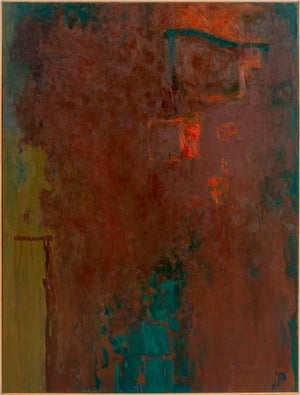 Robert O'Meara Abstract Composition in Maroon Oil (9891301720371)