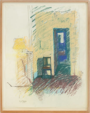 Robert O'Meara Interior Scene Pastel on Paper