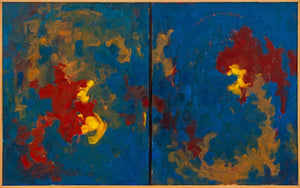 Robert O'Meara Abstract Composition Diptych Oil (9790480515379)