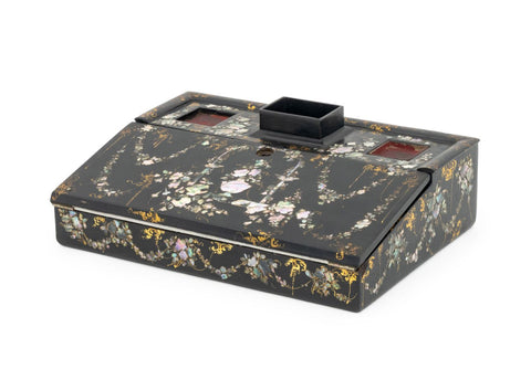 Victorian Mother-of-Pearl Inlaid Writing Box