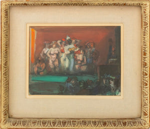 Josef Foshko Cabaret Scene Gouache on Paper (9801686942003)