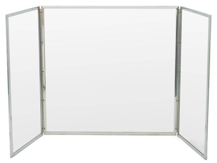 Danny Alessandro Style Tri-fold Chrome Fire Screen