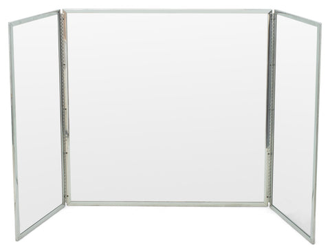 Danny Alessandro Style Tri-fold Chrome Fire Screen