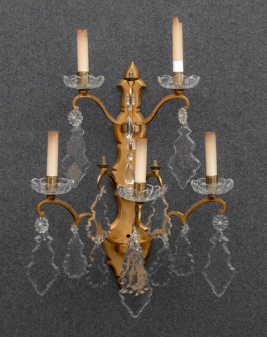 Regency Style Brass Five-Light Sconce