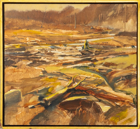 John M. Metheany III Forest Clearing Oil on Board