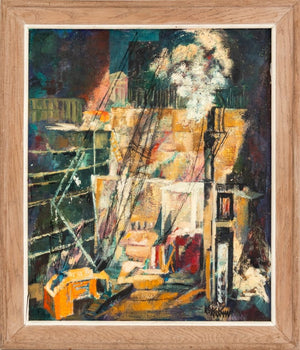 Katherine S. Kirkman "Urban Renewal" Oil on Board (9801005367603)
