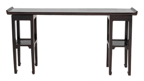 Chinese Ebonized Wood Console Table