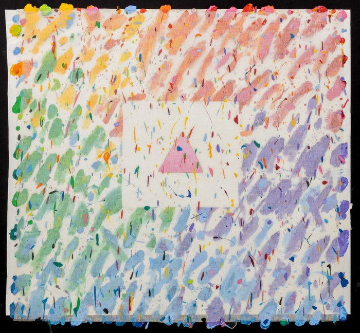 Elfi Schuselka "Triangle in 5" Mixed Media on Mesh