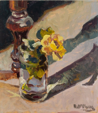 Robert O'Meara Still Life of Flower Oil on Board