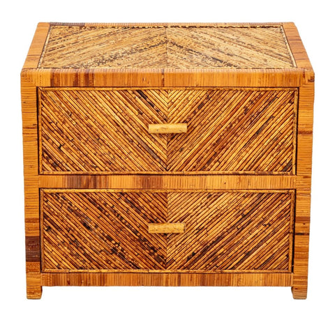 Gabriella Crespi Style Pencil Reed Nightstand