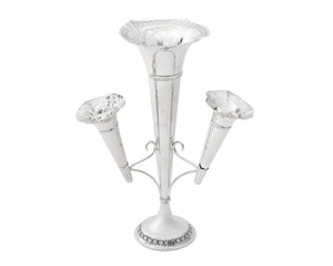 S.J. Levi & Co. Silver Plate Four Trumpet Epergne