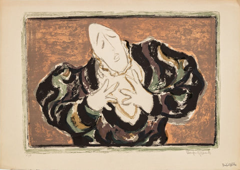 Manfred Schwartz Great Medrano Clown Lithograph