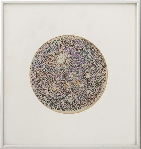 Manfred Schwartz Celestial Pointillist Gouache