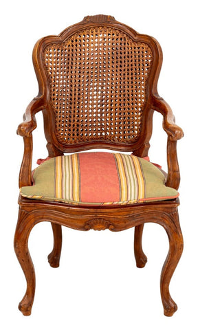 Louis XV Style Walnut Child's Fauteuil