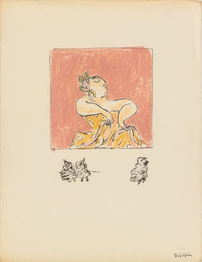 Manfred Schwartz Flamenco Dancer Mixed Media