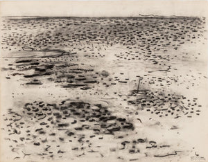 Manfred Schwartz Beach Seascape Charcoal on Paper (9759863636275)