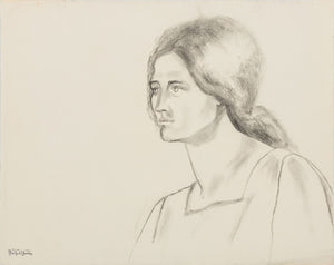 Manfred Schwartz Portrait of a Woman Charcoal (9773577568563)