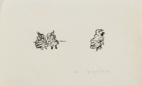 Manfred Schwartz The Flamenco Dancers Lithograph