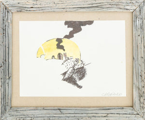 Domenick Capobianco Smoking Man Mix Media Collage (9792611287347)