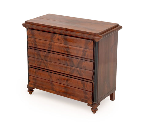Biedermeier Flame Mahogany Commode