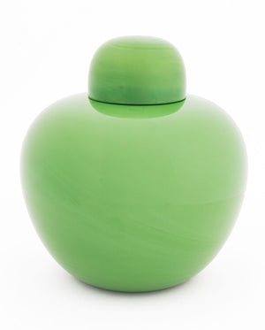 Venini Murano Art Glass Covered Ovoid Vase, 1983