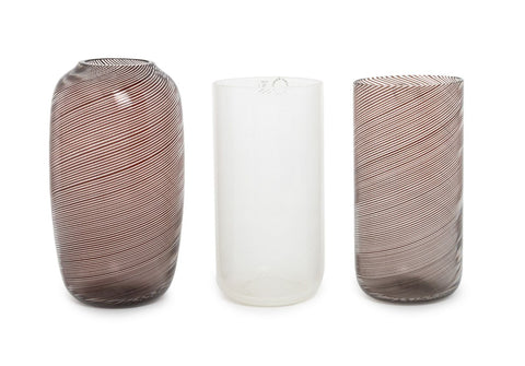 Venini Murano Latticino Glass Vases, 3