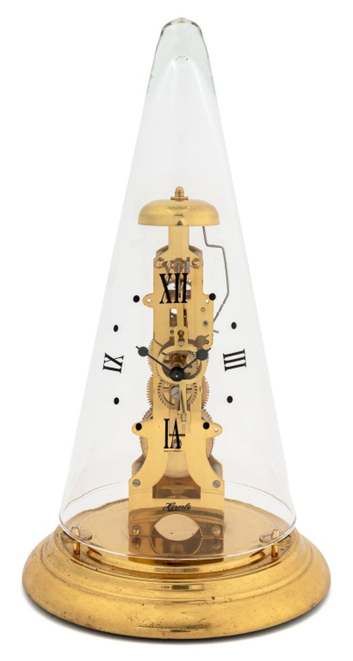 Franz Hermle Leyton Brass Skeleton Clock