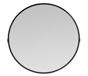 Art Deco Style Black Circular Mirror (9885288464691)