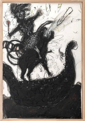 Robert Dandarov Monster Riding a Beast Mixed Media