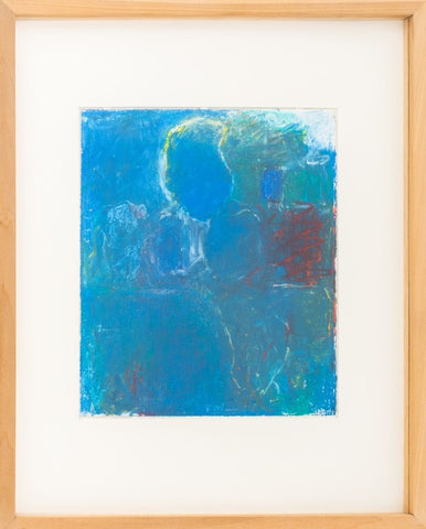 Robert O'Meara Abstract Composition in Blue Pastel
