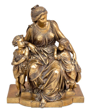 Auguste Carrier Figural Group Gilt Bronze (9765870207283)