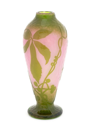 Daum Nancy Martele Ovoid Glass Vase, 1919-1923