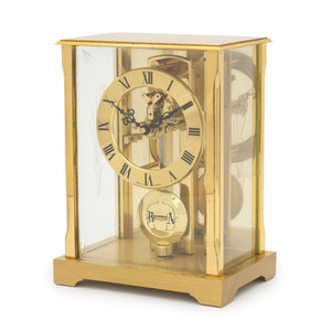 S. Haller German Brass Mantel Clock