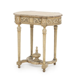 Louis XVI Style Carved Wood Occasional Table