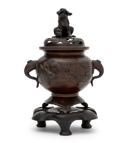 Chinese Patinated Bronze Tripod Censer