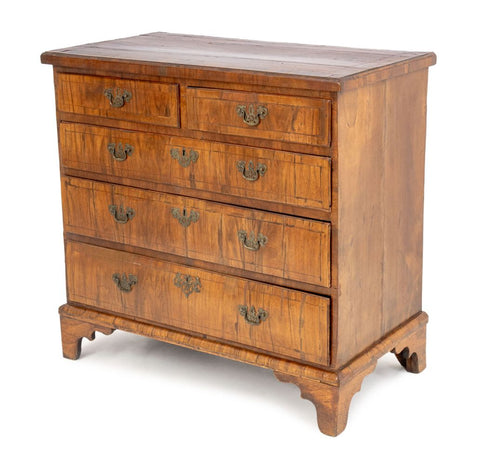 George I Walnut Chest of Drawers, 18th C.