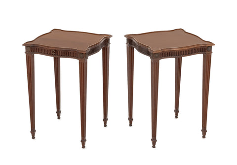 Louis XVI Style Mahogany Side Tables, 2