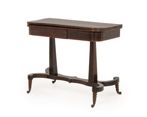 Regency Rosewood and Mahogany Card Table