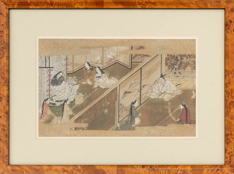 Japanese Tale of Genji Mixed Media, Edo Period