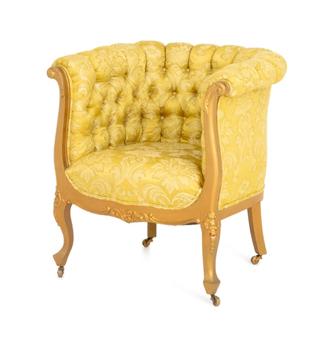 Louis XVI Style Giltwood Tub Chair