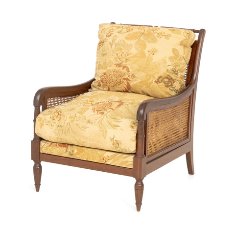 Regency Style Mahogany Caned Bergere
