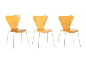 Fritz Hansen Series 7 Style Side Chairs, 3