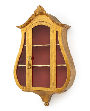 Italian Neoclassical Style Giltwood Wall-Hanging Vitrine Cabinet